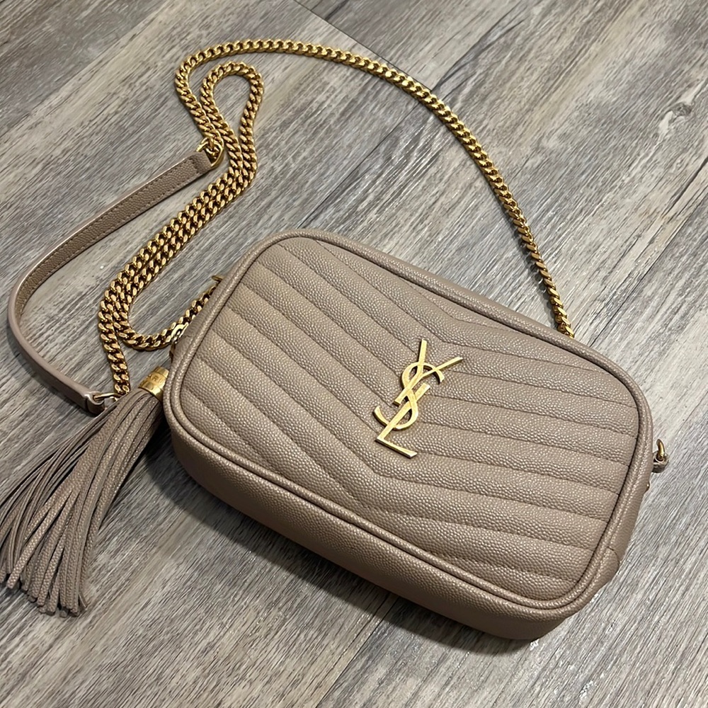Saint Laurent Mini Lou Quilted Leather Camera Bag
